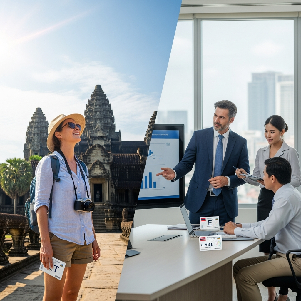 Cambodia eVisa from Saint-barthelemy 2 types of cambodia evisas.759Z