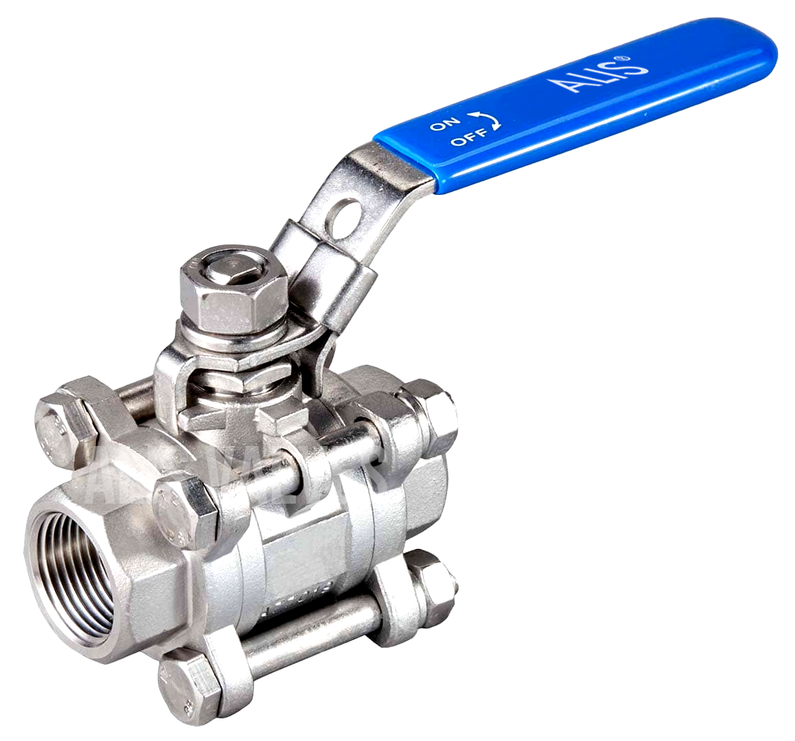 3 piece screwed ball valve