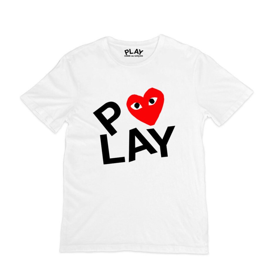 CDG-T-Shirt-white-Double-Heart-Screen-print.