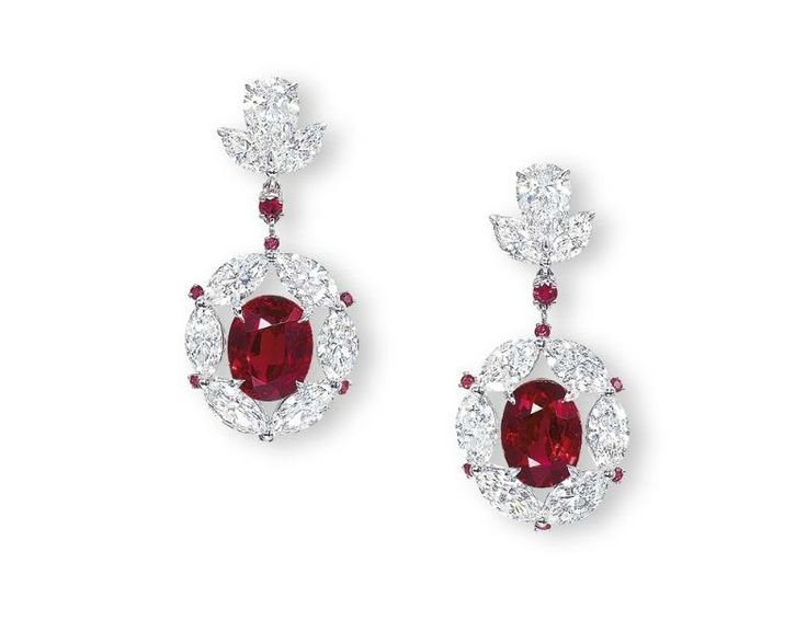 ruby statement earrings