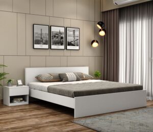 wooden bed