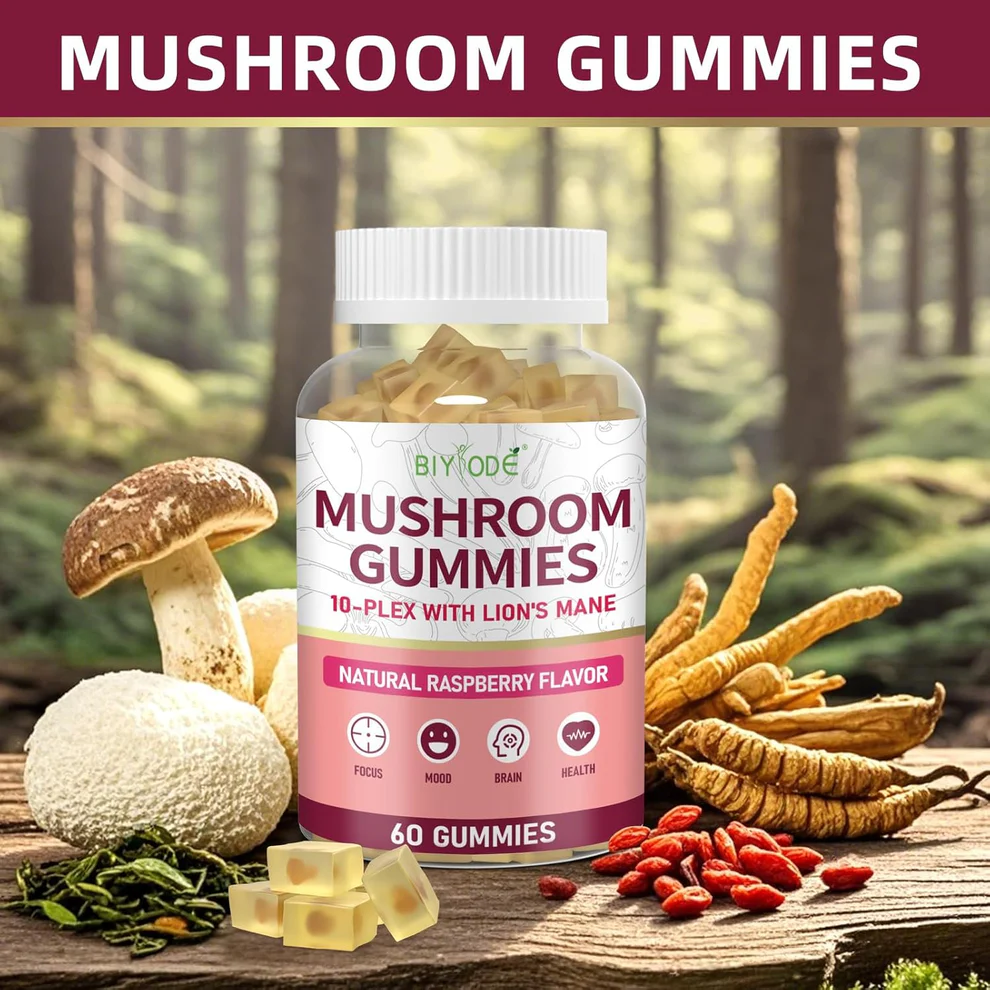 The Ultimate Mushroom Blend: 10x Gummies for Mind and Body Wellness