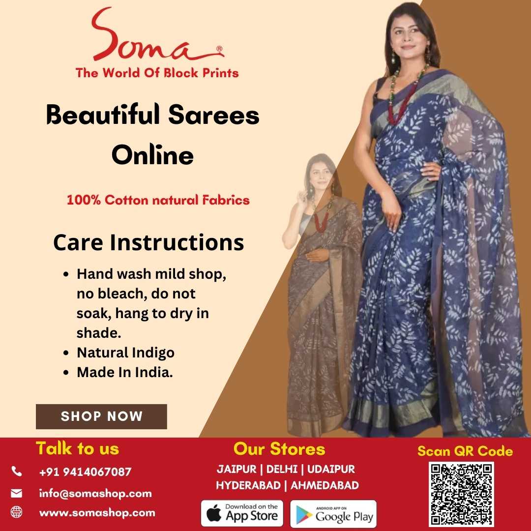 Hand Block Printed sarees