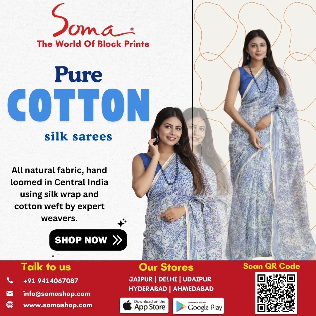 Hand Block Printed sarees