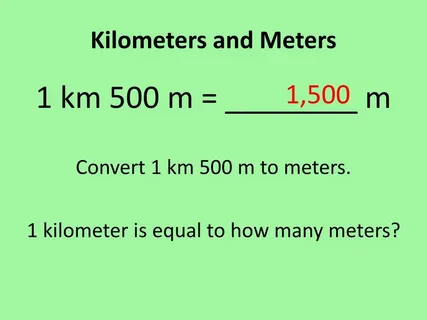 Meter and kilometer relationship