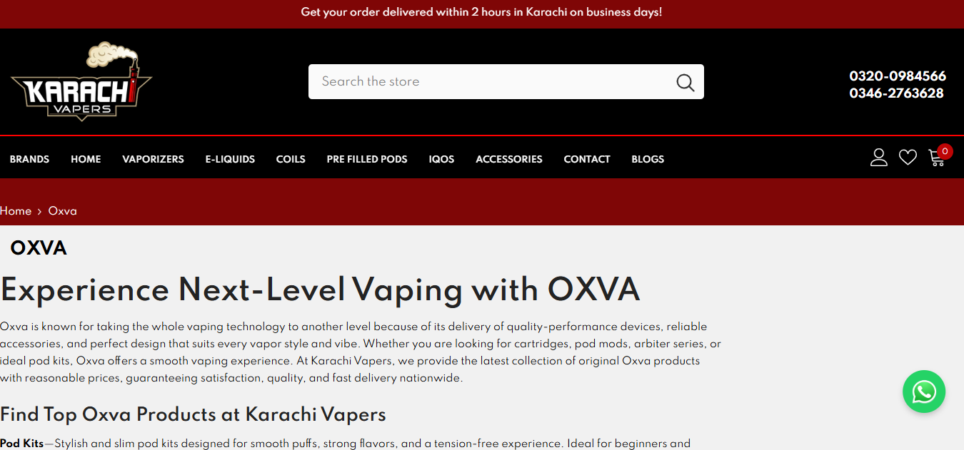 Oxwa device price in pakistan