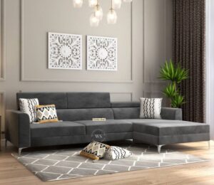 l shape sofa design from wooden street