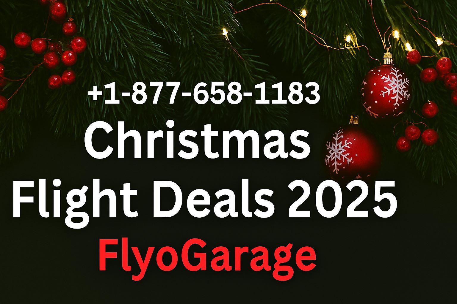 +1-877-658-1183 Christmas Flight Offers FlyoGarage