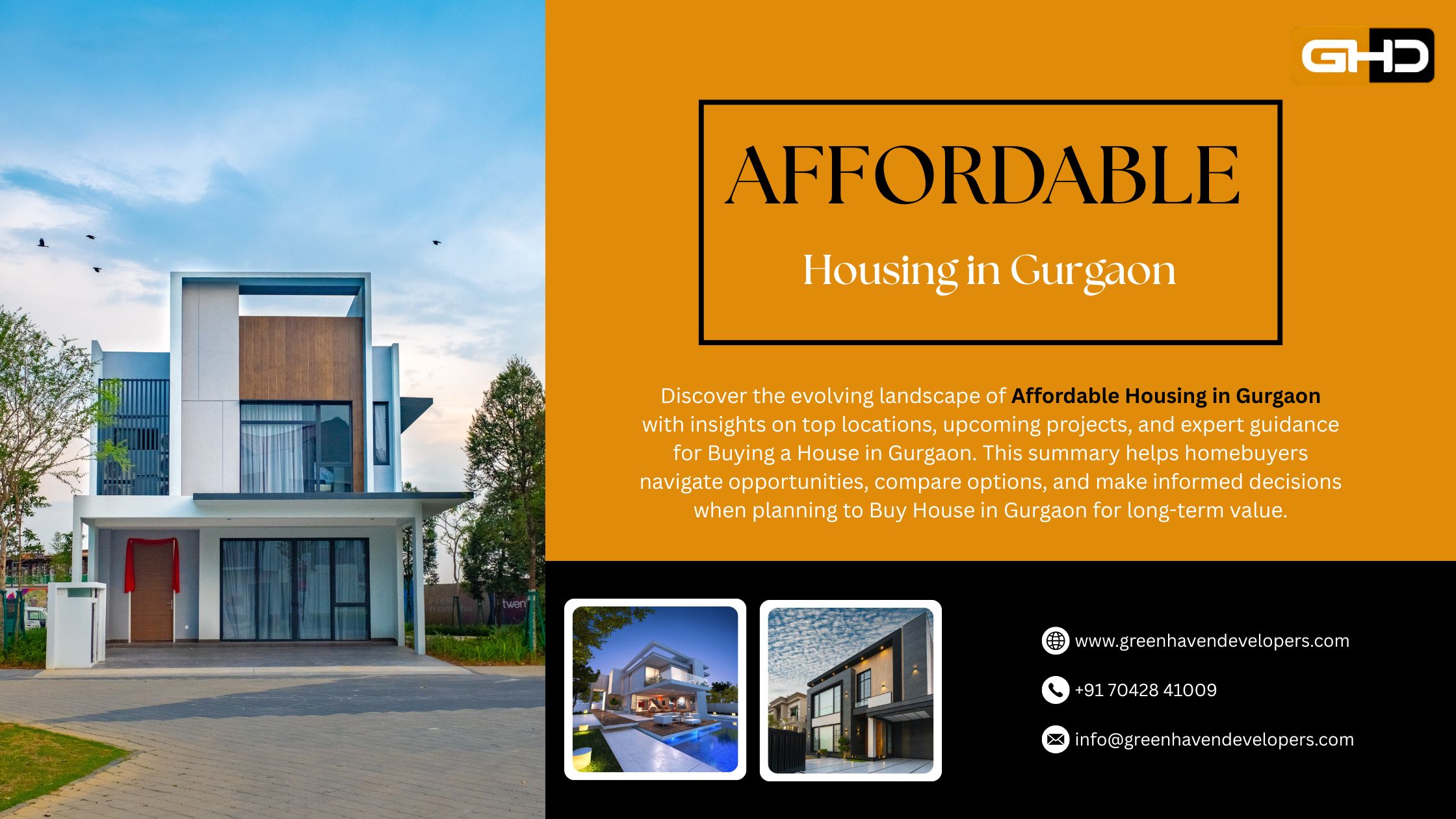 Modern affordable housing villa in Gurgaon showcasing contemporary design for homebuyers