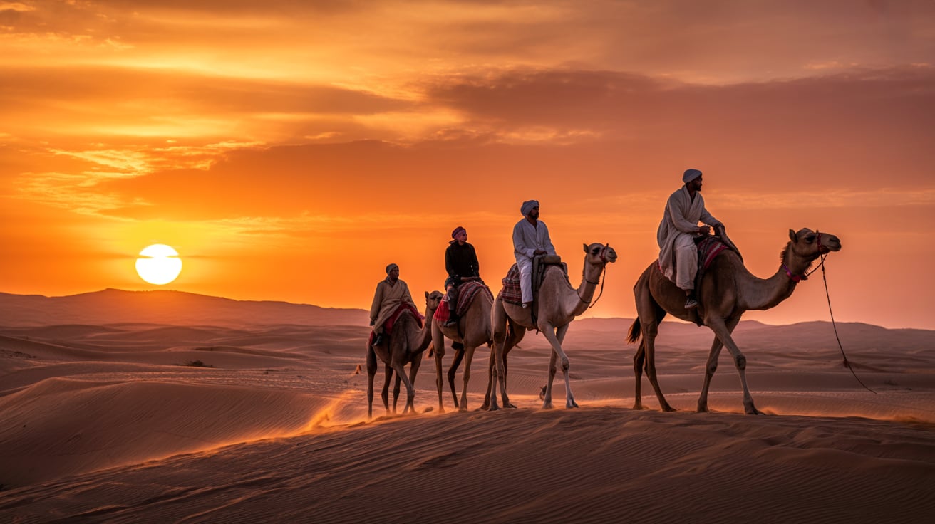 Unforgettable Camel Ride Sunset Tour with Photoshoot Experience