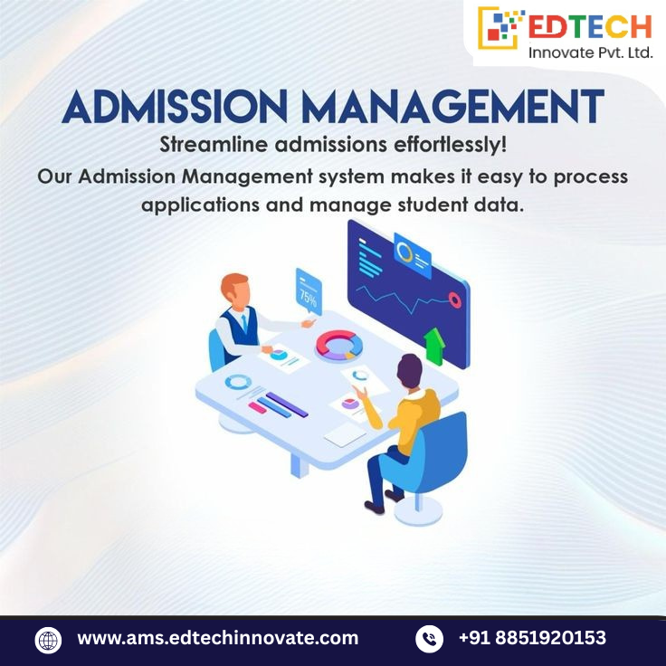 "Online Admission Management System dashboard showing automated student enrollment and application tracking"