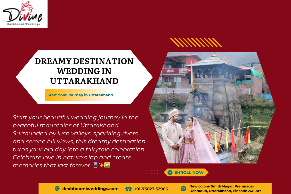 Destination wedding in Uttarakhand surrounded by Himalayan mountains