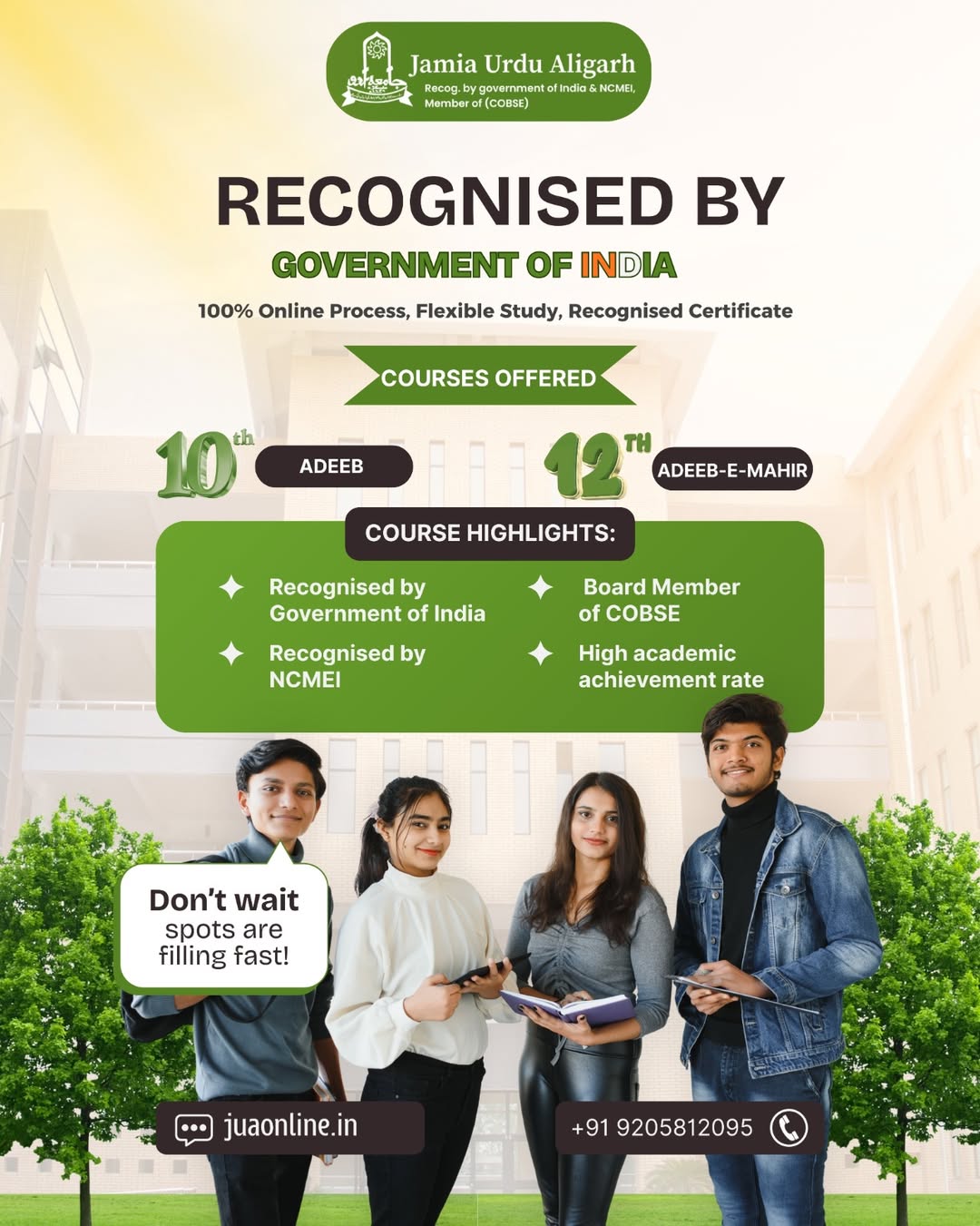 10th Adeeb Program providing secondary level education through the Adeeb Program for students