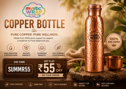 Copper Bottle, Hammered Copper Bottle, Tamba Water Bottle, Copper Bottle 1000 ML, Hammered Copper Tamba Water Bottle 1000 ML, Pure Copper Hammered Water Bottle, Hammered Copper Bottle, Tamba Water Bottle 1 Litre, Pure Copper Bottle India, Ayurvedic Water Bottle, Copper Bottle Benefits, MysticWrap Copper Bottle