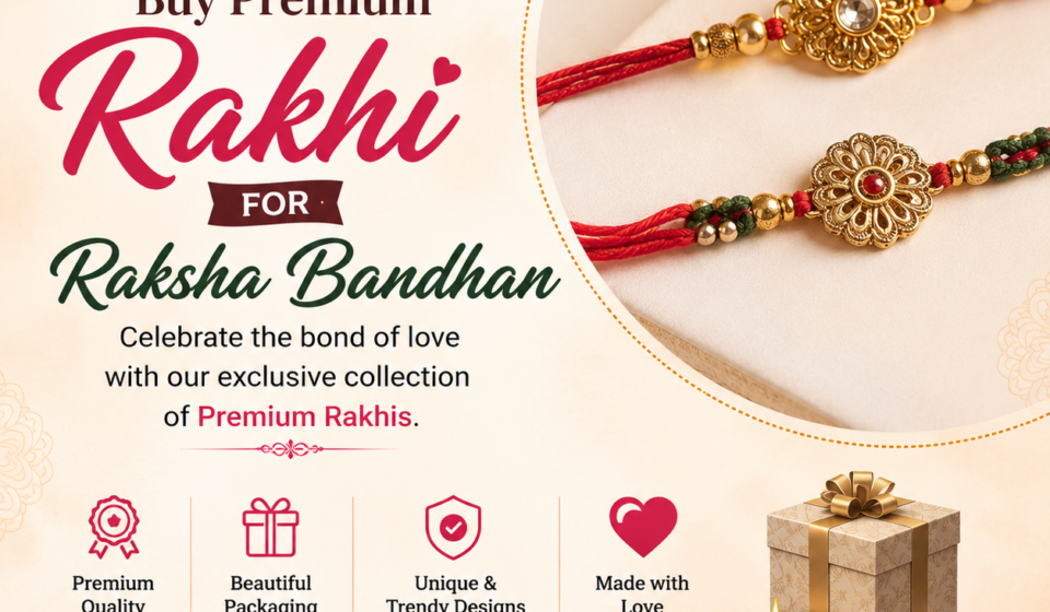 Buy Premium Rakhi for Raksha Bandhan, Gifts for Raksha Bandhan, Raksha Bandhan gifts, buy Rakhi online, premium Rakhi hampers, designer Rakhi for brother, Bhaiya Bhabhi Rakhi set