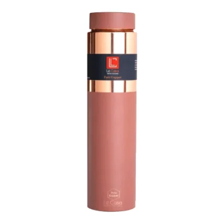 Copper Water Bottle, Eco-Friendly Hydration, Greek Terracotta Design, Leak-Proof Bottle, Pure Copper Benefits