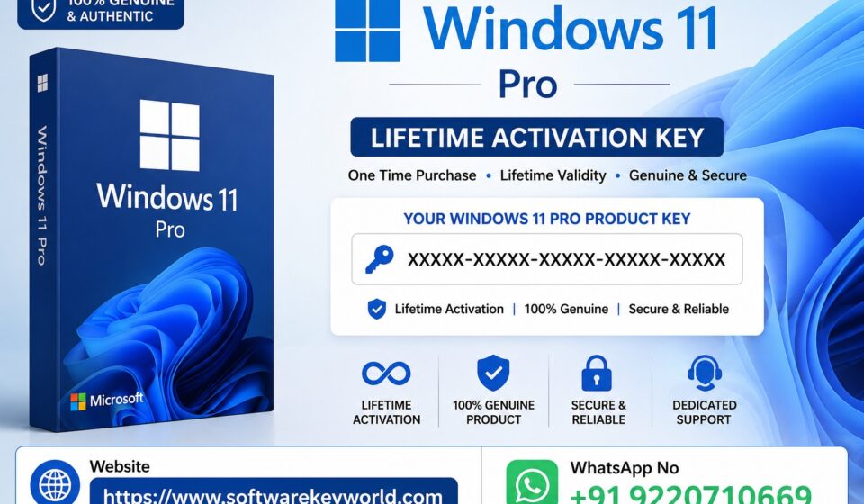 Windows 11 Pro, Lifetime License, Activation Key, Genuine Windows Key, 32-bit 64-bit, Windows Upgrade, Microsoft Windows