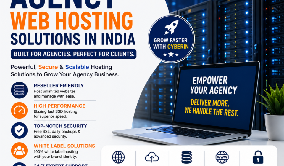 agency web hosting India, web hosting for agencies, reseller hosting India, business hosting, agency hosting, Cyberin hosting, fast web hosting, secure hosting, managed hosting, hosting for digital agencies