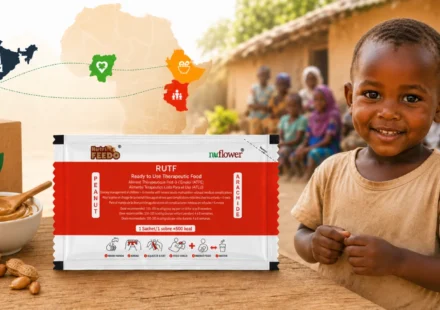 RUTF manufacturers India, child malnutrition Africa, Severe Acute Malnutrition, therapeutic food supply, UNICEF-accredited RUTF, CMAM program, Nigeria Kenya Ethiopia nutrition