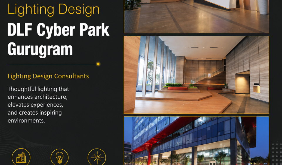 Lighting Design DLF Cyber Park Gurugram, Lighting Design Consultants, Commercial Lighting Design, Architectural Lighting Gurugram, Office Lighting Solutions, Interior Lighting Design, Energy-Efficient Lighting, Lighting Audit and Management