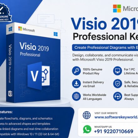 Visio 2019 Professional key, Visio lifetime license, Visio 1 PC activation, Microsoft Visio 2019 download, Visio product key, diagram software, Visio professional license