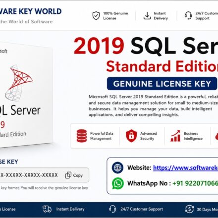 SQL Server 2019 key, SQL Server Standard license, database software license, Microsoft SQL key, SQL Server activation, server database solution, SQL 2019 download, SoftwareKeyWorld