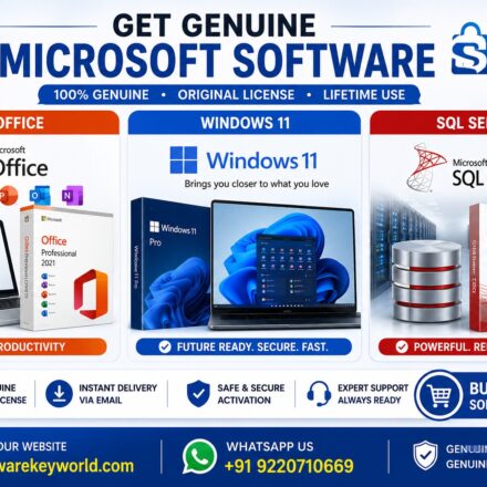 Microsoft Office license, Windows 11 key, SQL Server license, buy genuine software, cheap Microsoft keys, lifetime activation license, SoftwareKeyWorld